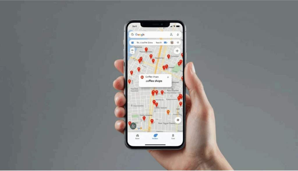 Google Maps local pack showing multiple business locations based on a 'near me' search.